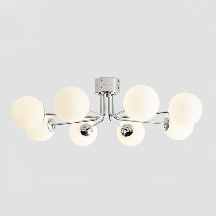 Lustra Plafonnier Globe Blanc Doré - Neutralighting