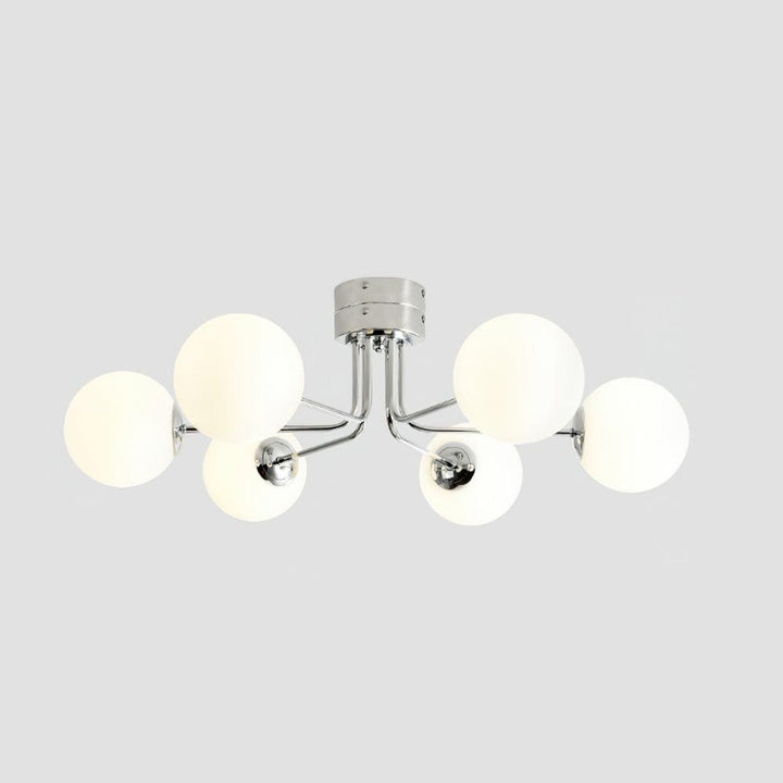 Lustra Plafonnier Globe Blanc Doré - Neutralighting