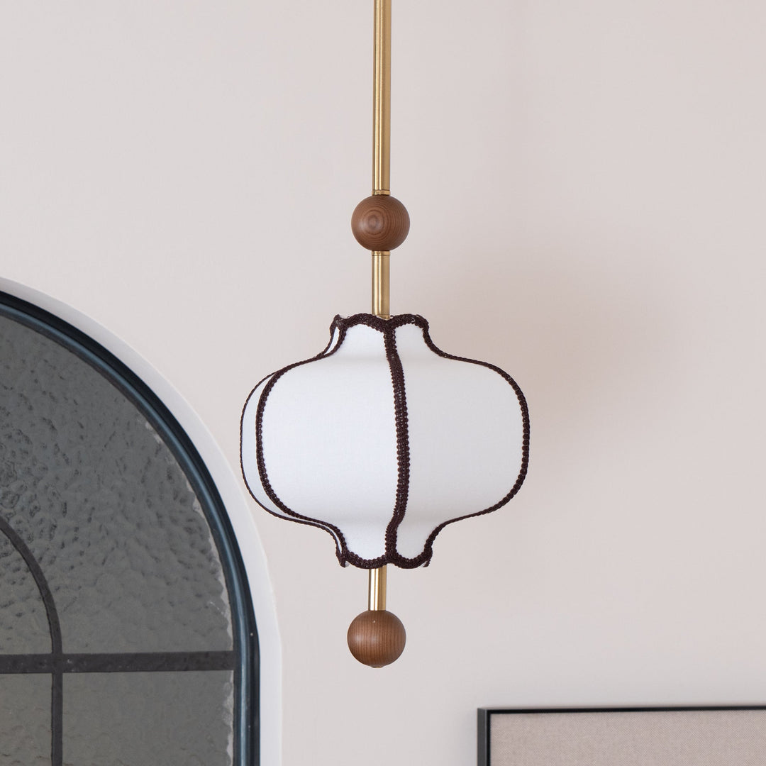 Lustra Suspension Lampe Lanterne en Tissu pour Salon - Neutralighting