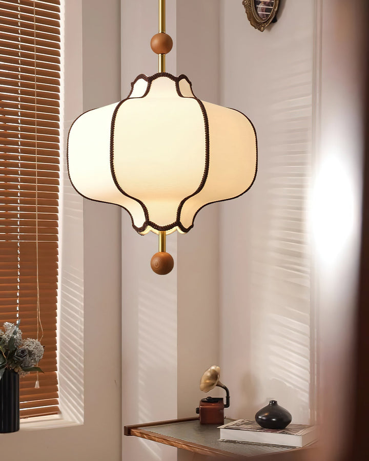 Lustra Suspension Lampe Lanterne en Tissu pour Salon - Neutralighting