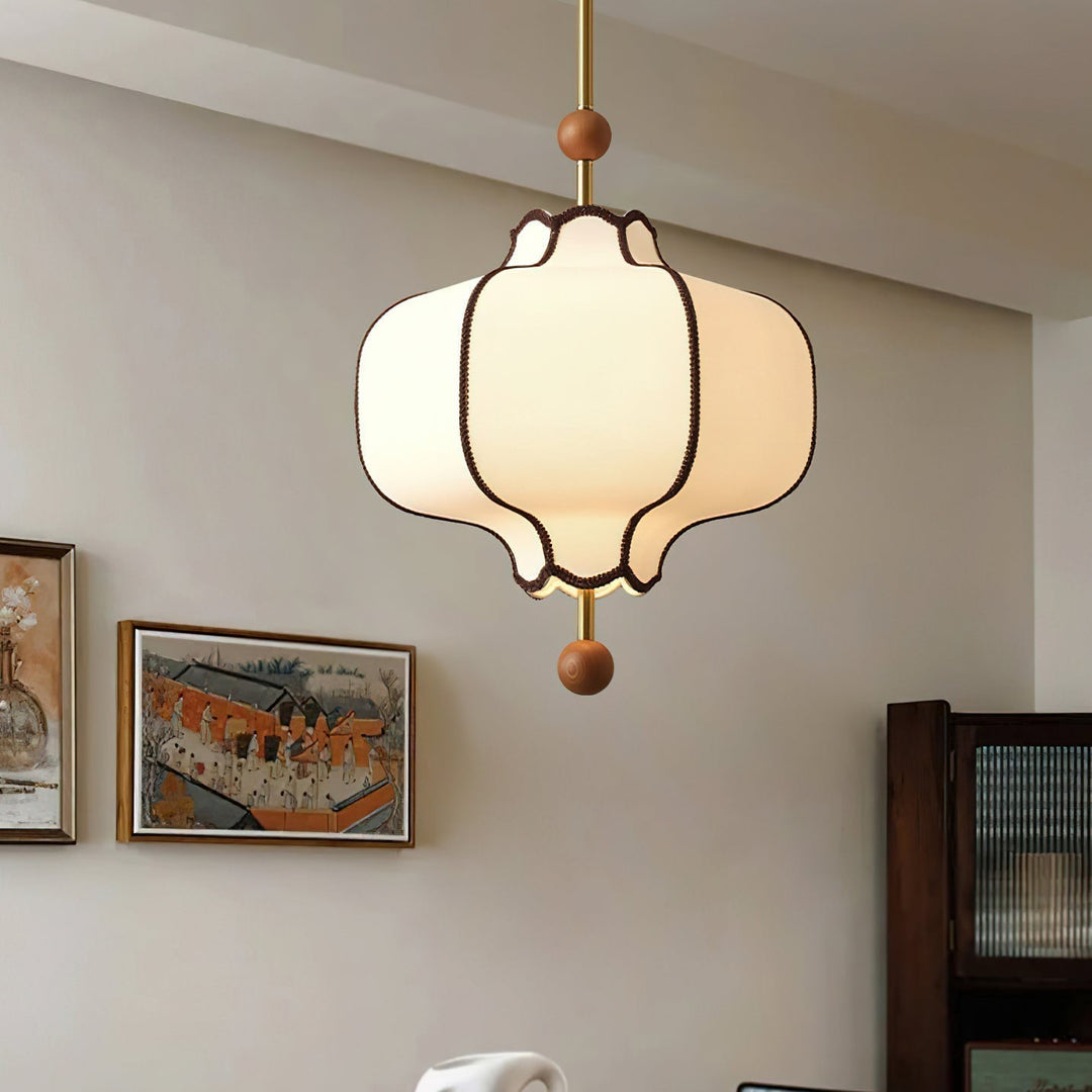 Lustra Suspension Lampe Lanterne en Tissu pour Salon - Neutralighting