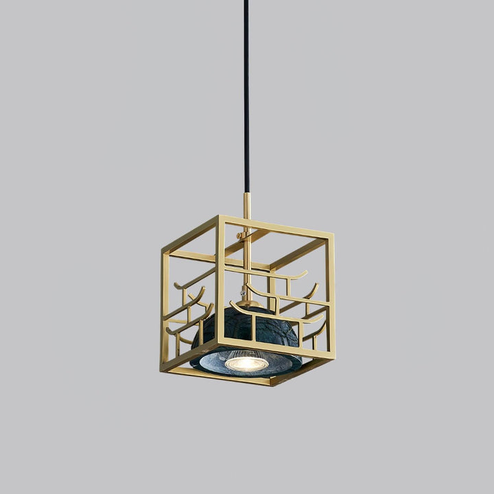 Cubo Lampe Pendante en Laiton Moderne - Neutralighting