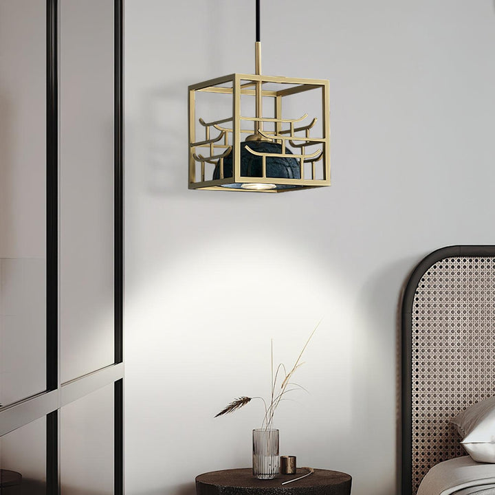 Cubo Lampe Pendante en Laiton Moderne - Neutralighting