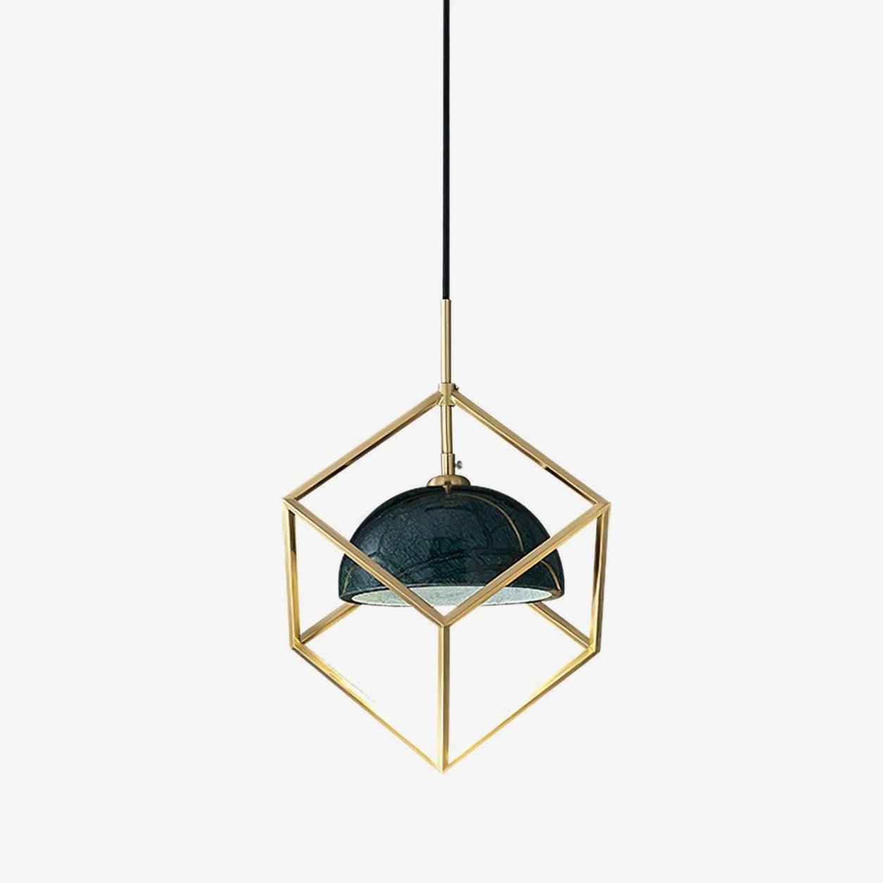 Lampe Cubo en Laiton – Design Contemporain