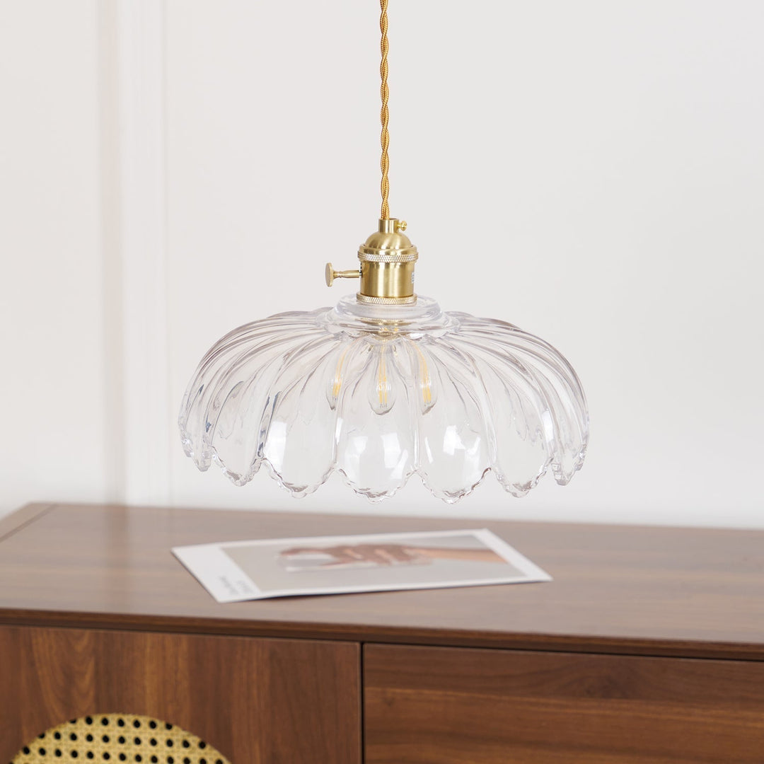 Limea Lampe Pendante Fleur Verre Vert - Neutralighting