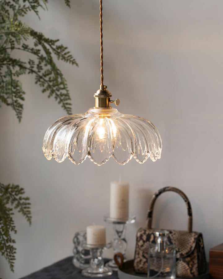 Limea Lampe Pendante Fleur Verre Vert - Neutralighting