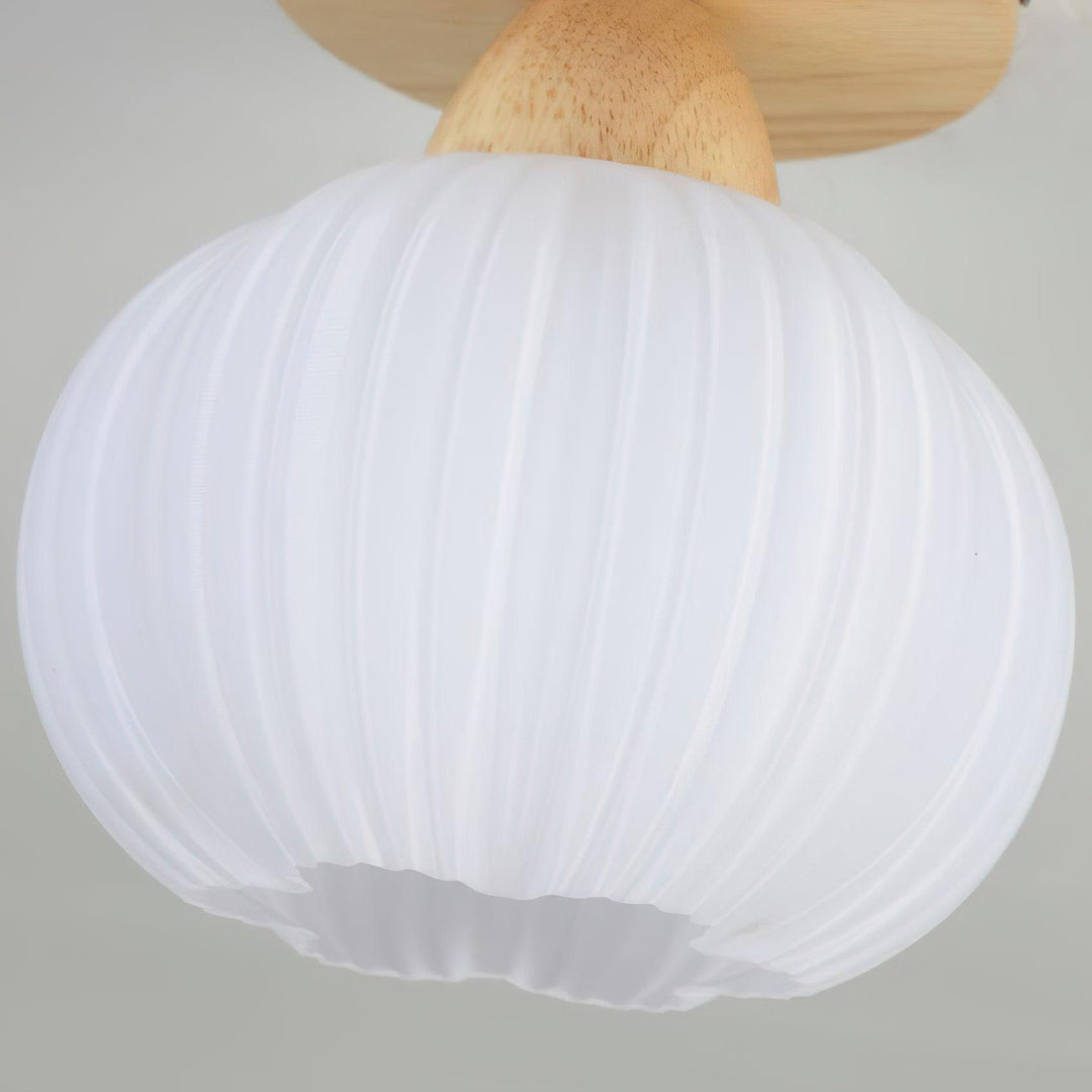 Gleam Grand plafonnier en bois avec sac de fleurs - Neutralighting