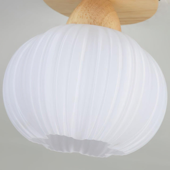 Gleam Grand plafonnier en bois avec sac de fleurs - Neutralighting