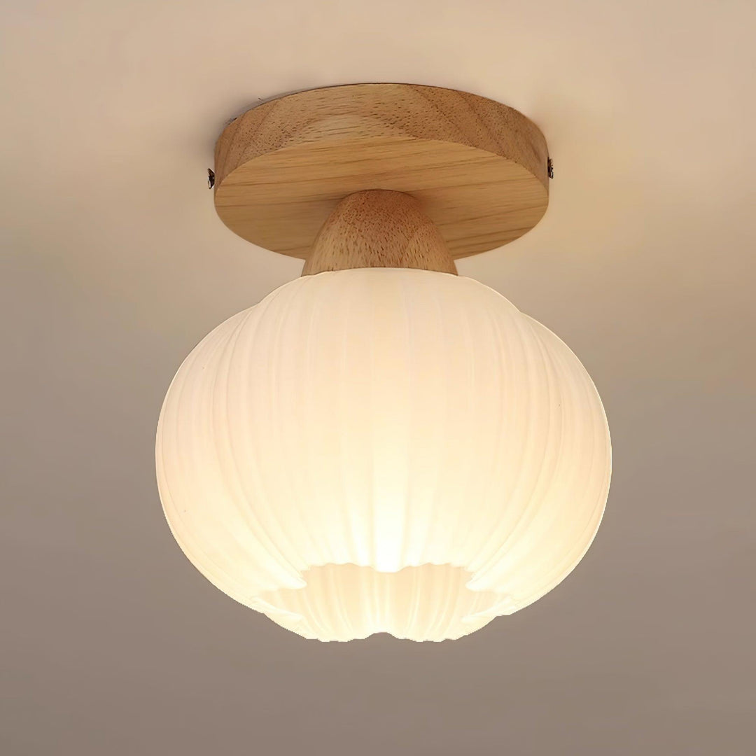 Gleam Grand plafonnier en bois avec sac de fleurs - Neutralighting