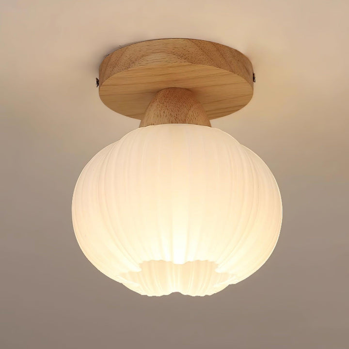 Gleam Grand plafonnier en bois avec sac de fleurs - Neutralighting