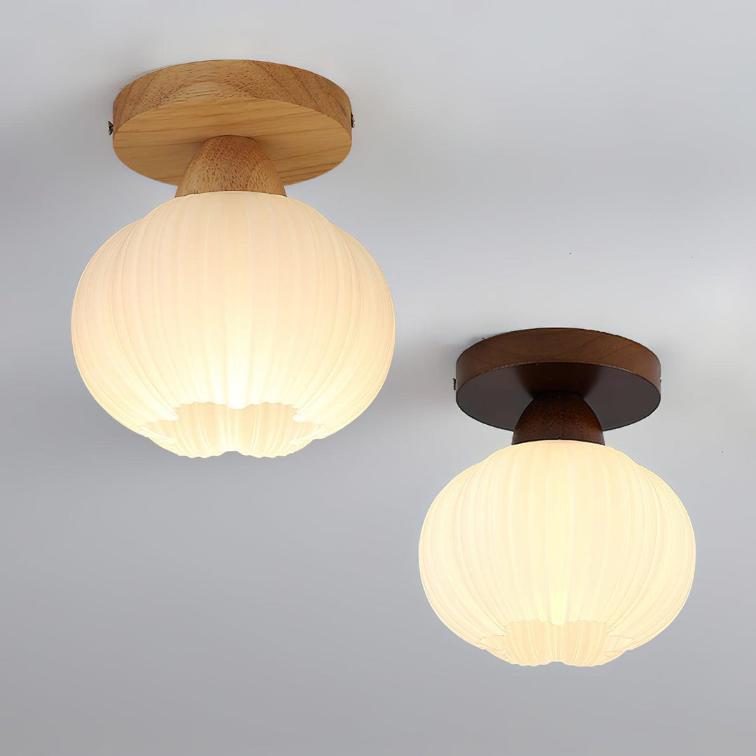 Gleam Grand plafonnier en bois avec sac de fleurs - Neutralighting