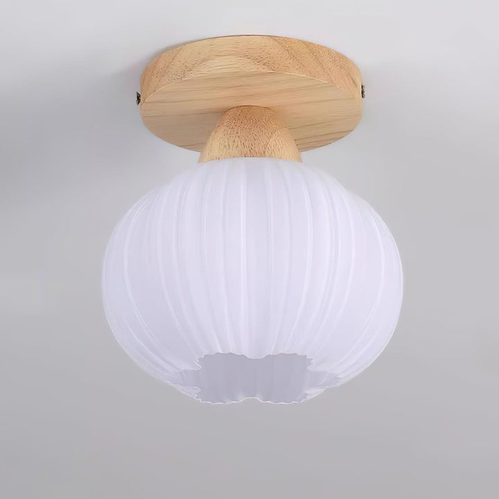 Gleam Grand plafonnier en bois avec sac de fleurs - Neutralighting