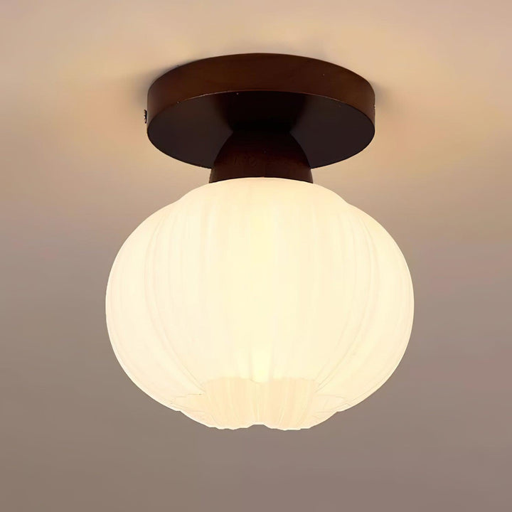 Gleam Grand plafonnier en bois avec sac de fleurs - Neutralighting