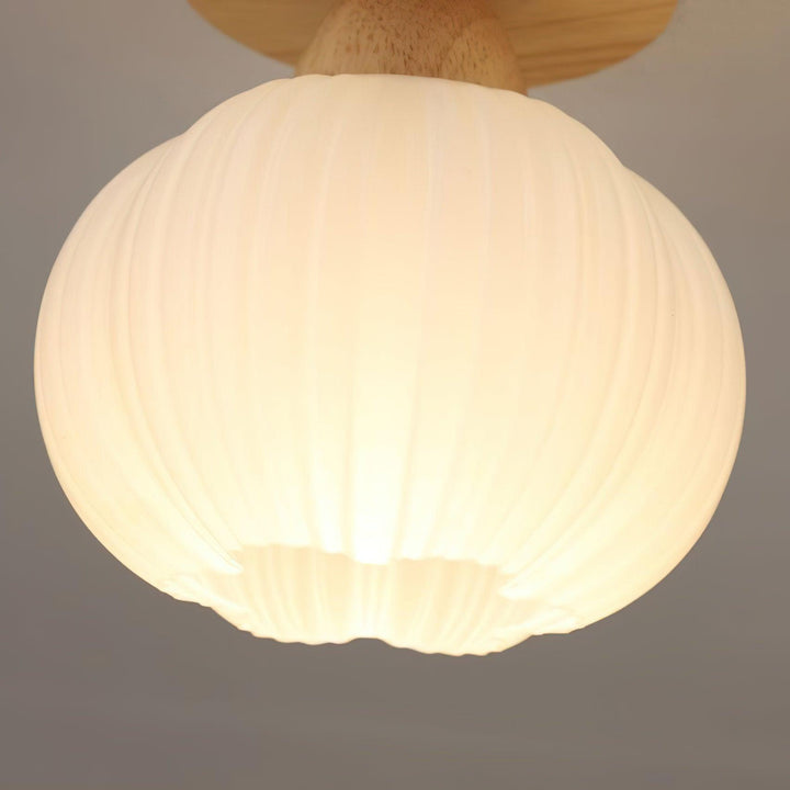 Gleam Grand plafonnier en bois avec sac de fleurs - Neutralighting