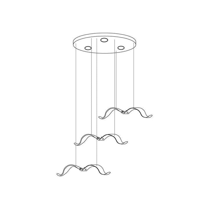 Acariel Chandelier de Luxe Grand en Verre Mouette - Neutralighting