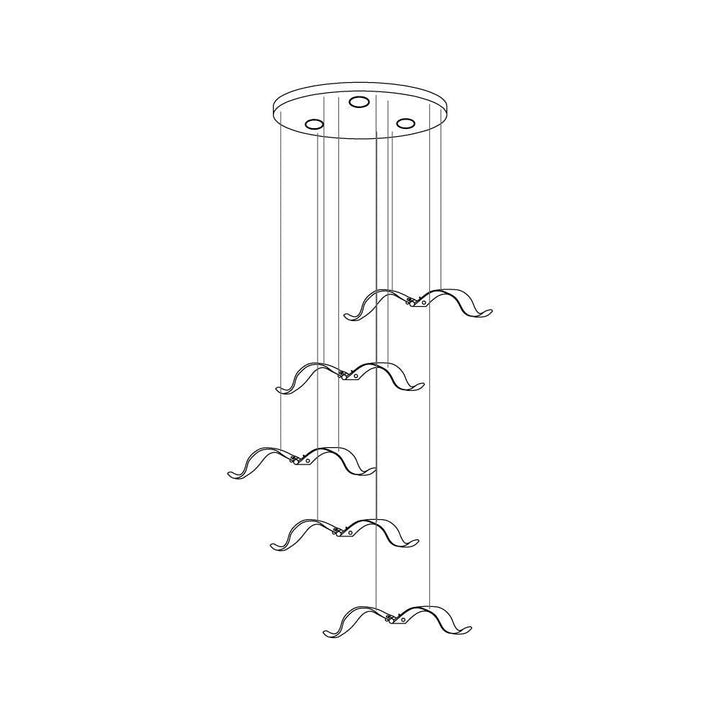 Acariel Chandelier de Luxe Grand en Verre Mouette - Neutralighting