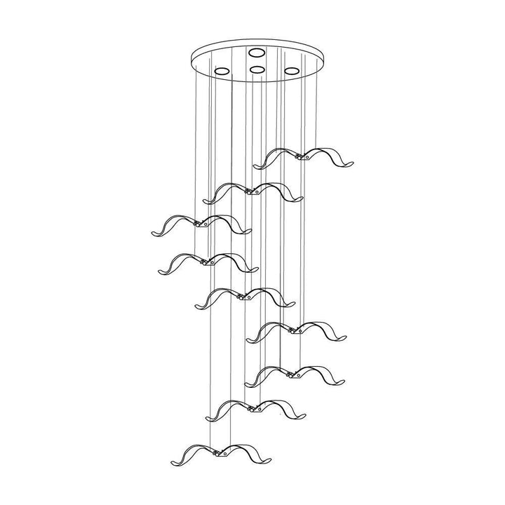 Acariel Chandelier de Luxe Grand en Verre Mouette - Neutralighting