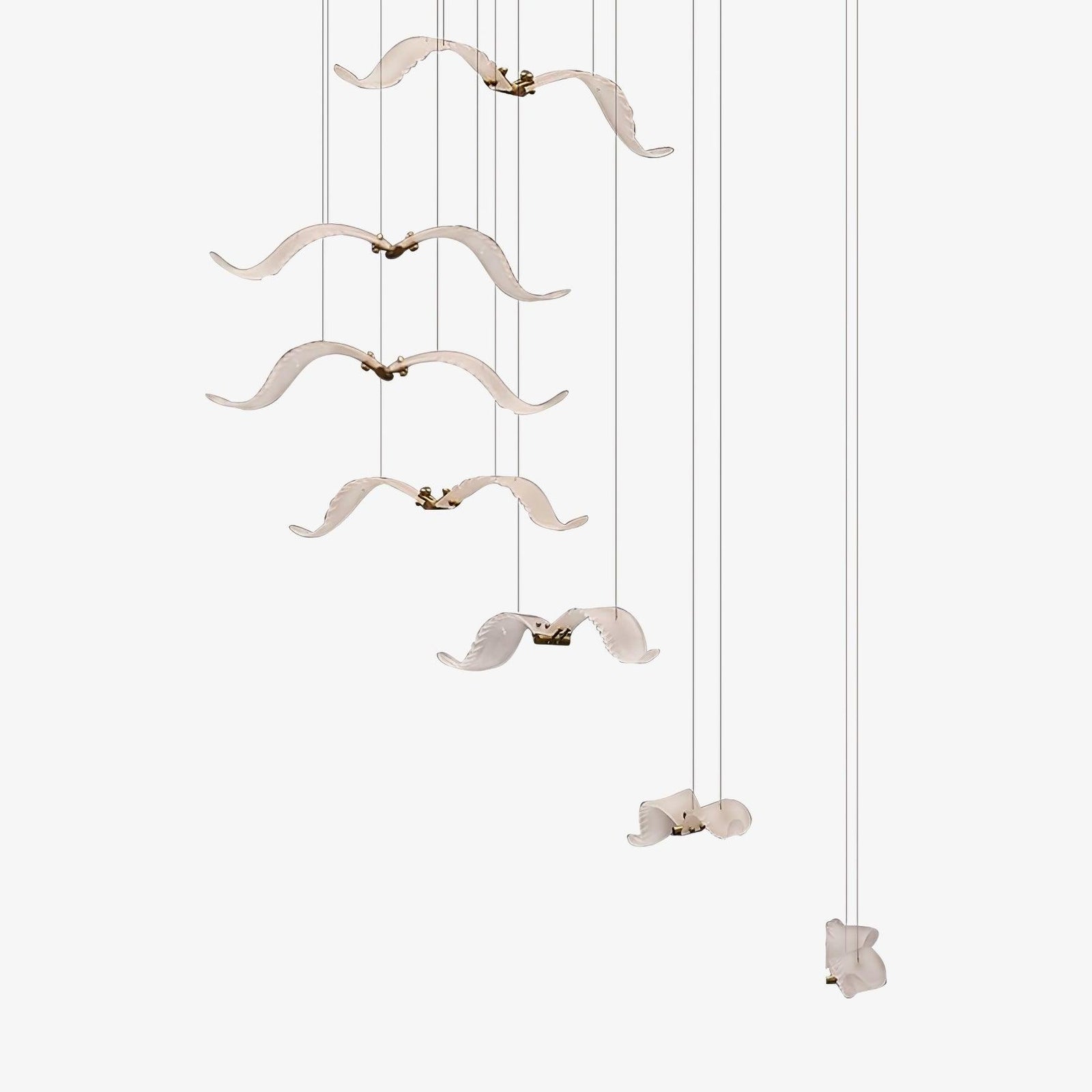 Acariel Chandelier de Luxe Grand en Verre Mouette - Neutralighting