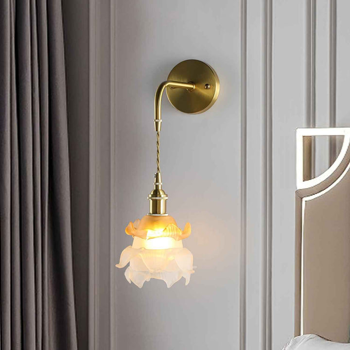 AmariraApplique Verre 15cm Blanc LED 15W