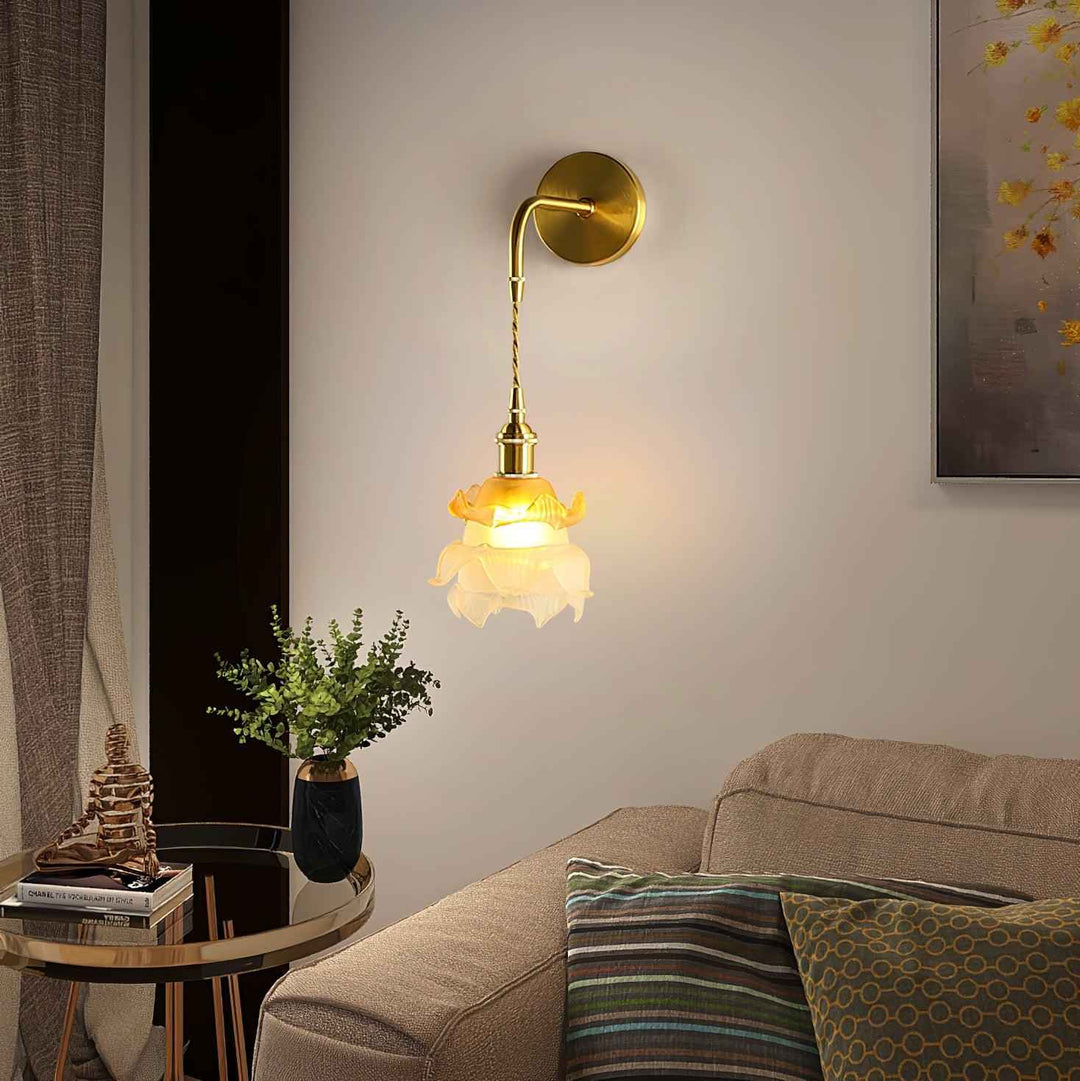 AmariraApplique Verre 15cm Blanc LED 15W