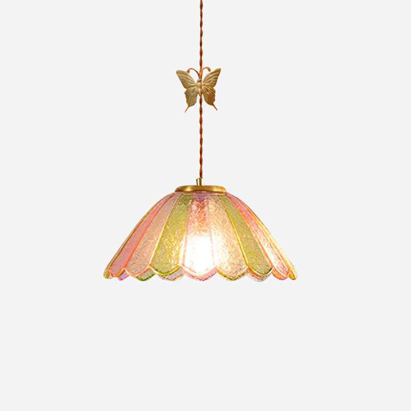 Leira Jupe Suspension Coquillage Teinté Verre Vintage - Neutralighting