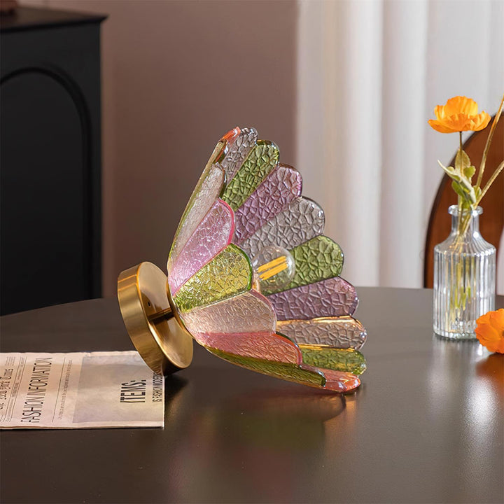 Vela Plafonnier Vintage en Verre Pétale Coloré - Neutralighting