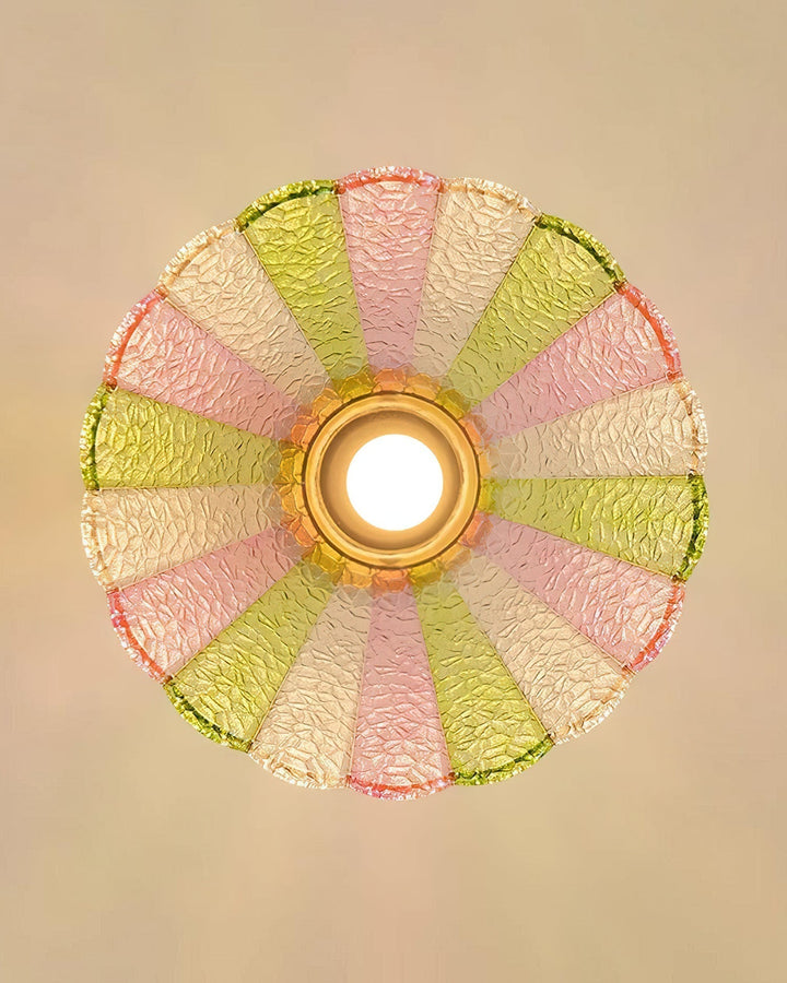 Vela Plafonnier Vintage en Verre Pétale Coloré - Neutralighting