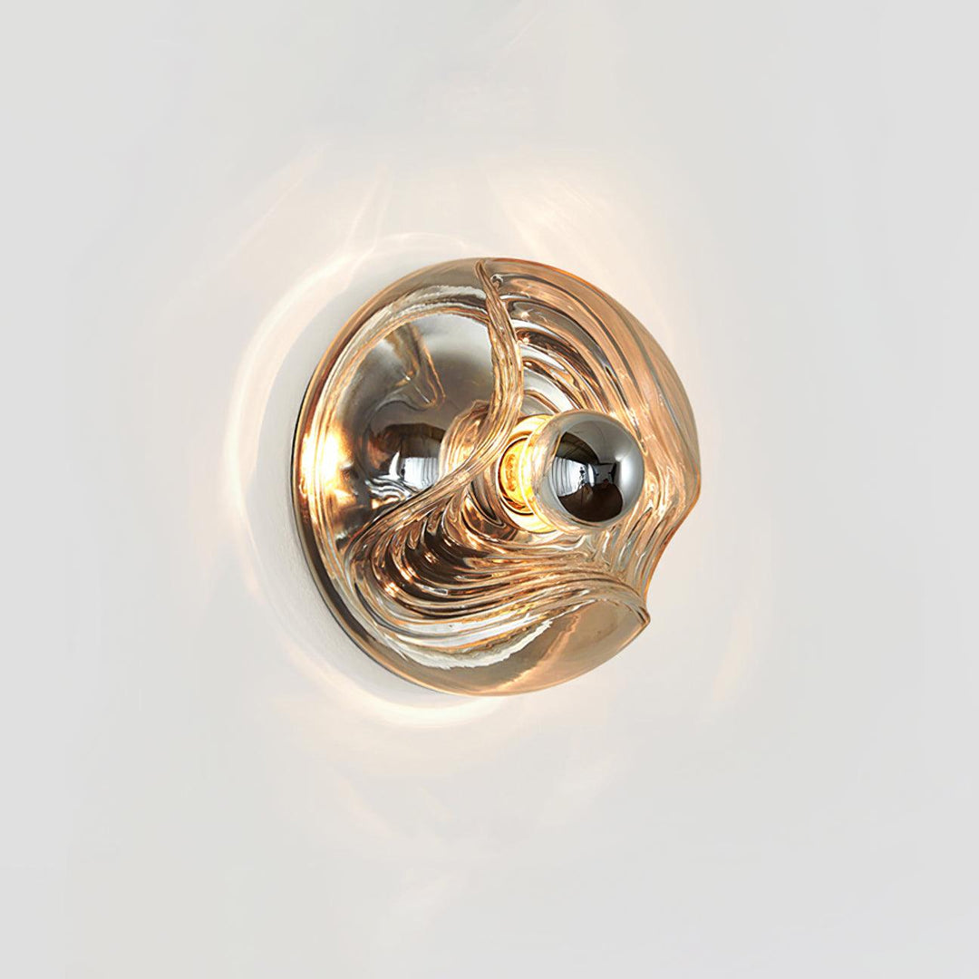 Applique Murale Tourbillon Texture Clair Ambre Gris Fumé Moderne - Neutralighting