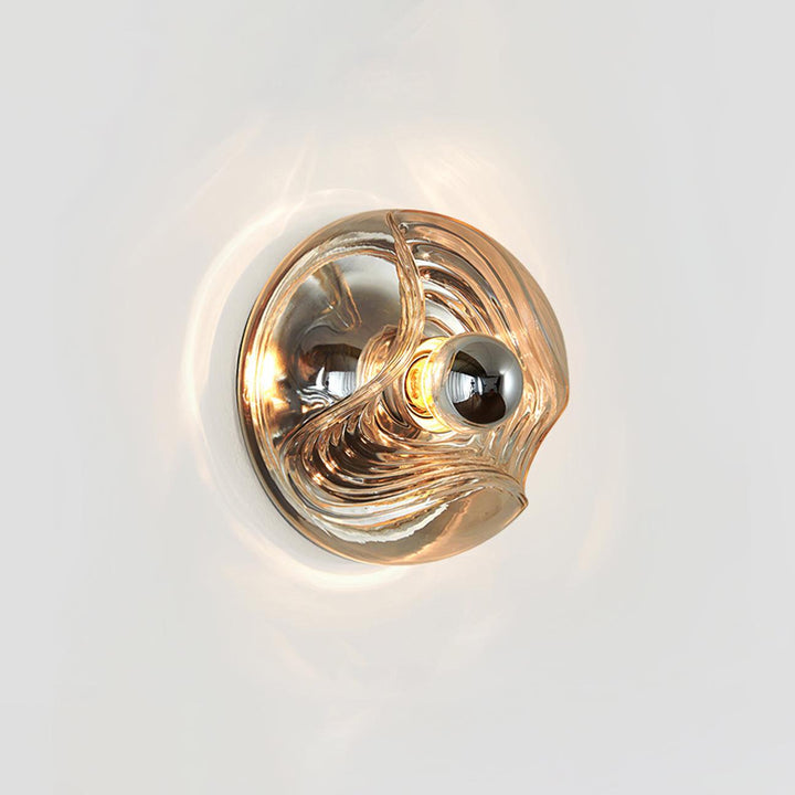 Applique Murale Tourbillon Texture Clair Ambre Gris Fumé Moderne - Neutralighting