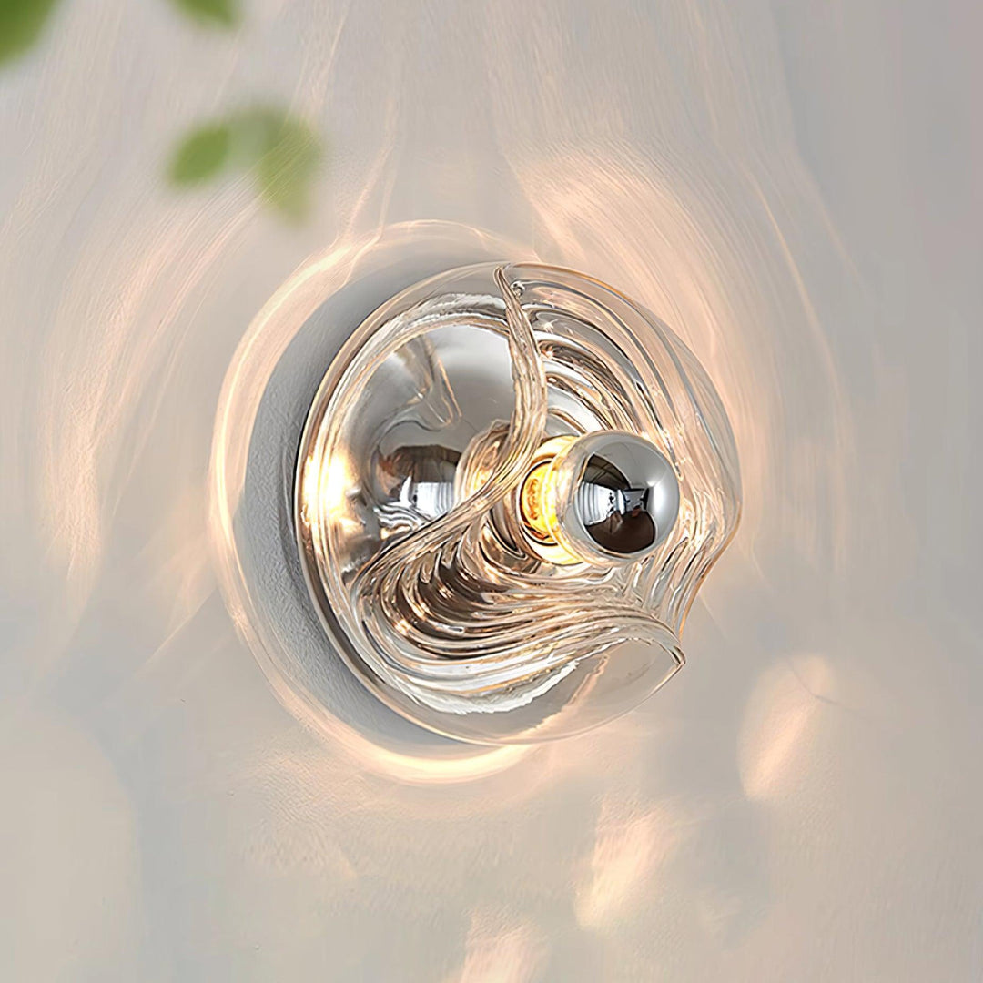 Applique Murale Tourbillon Texture Clair Ambre Gris Fumé Moderne - Neutralighting