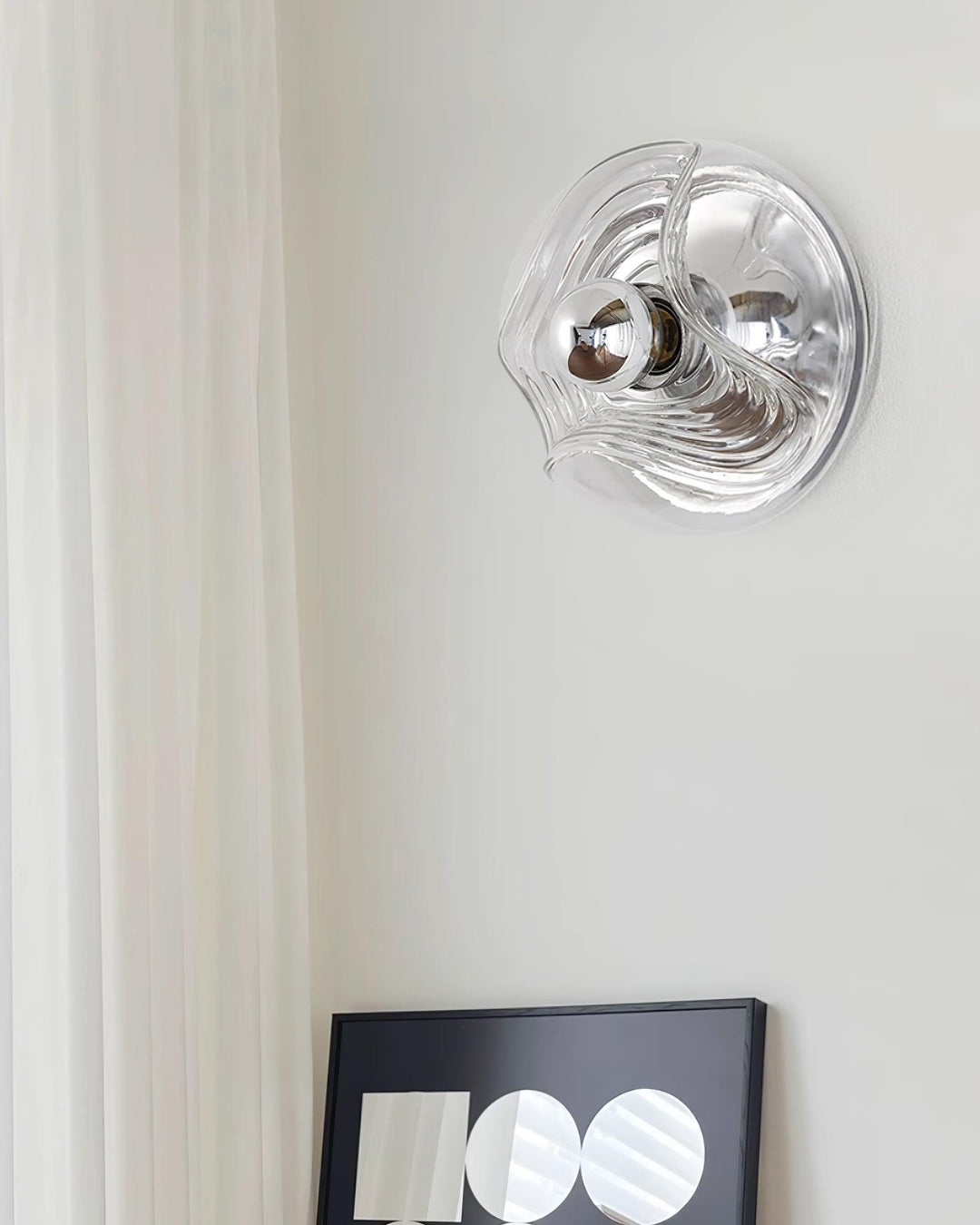 Applique Murale Tourbillon Texture Clair Ambre Gris Fumé Moderne - Neutralighting