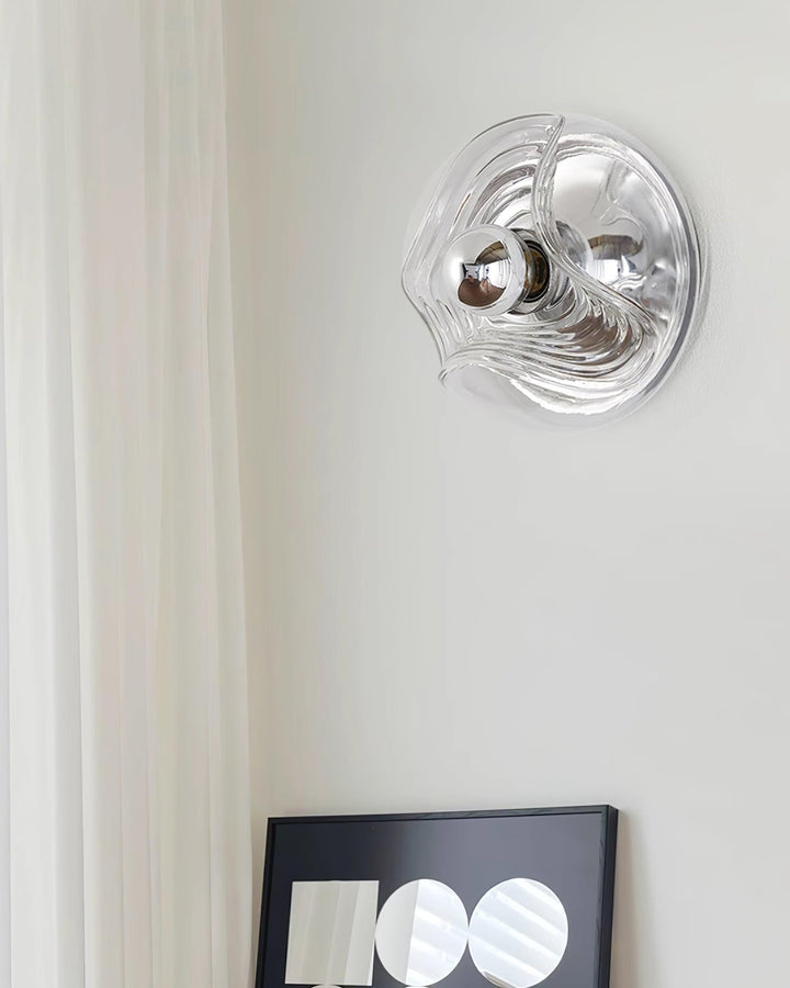 Applique Murale Tourbillon Texture Clair Ambre Gris Fumé Moderne - Neutralighting