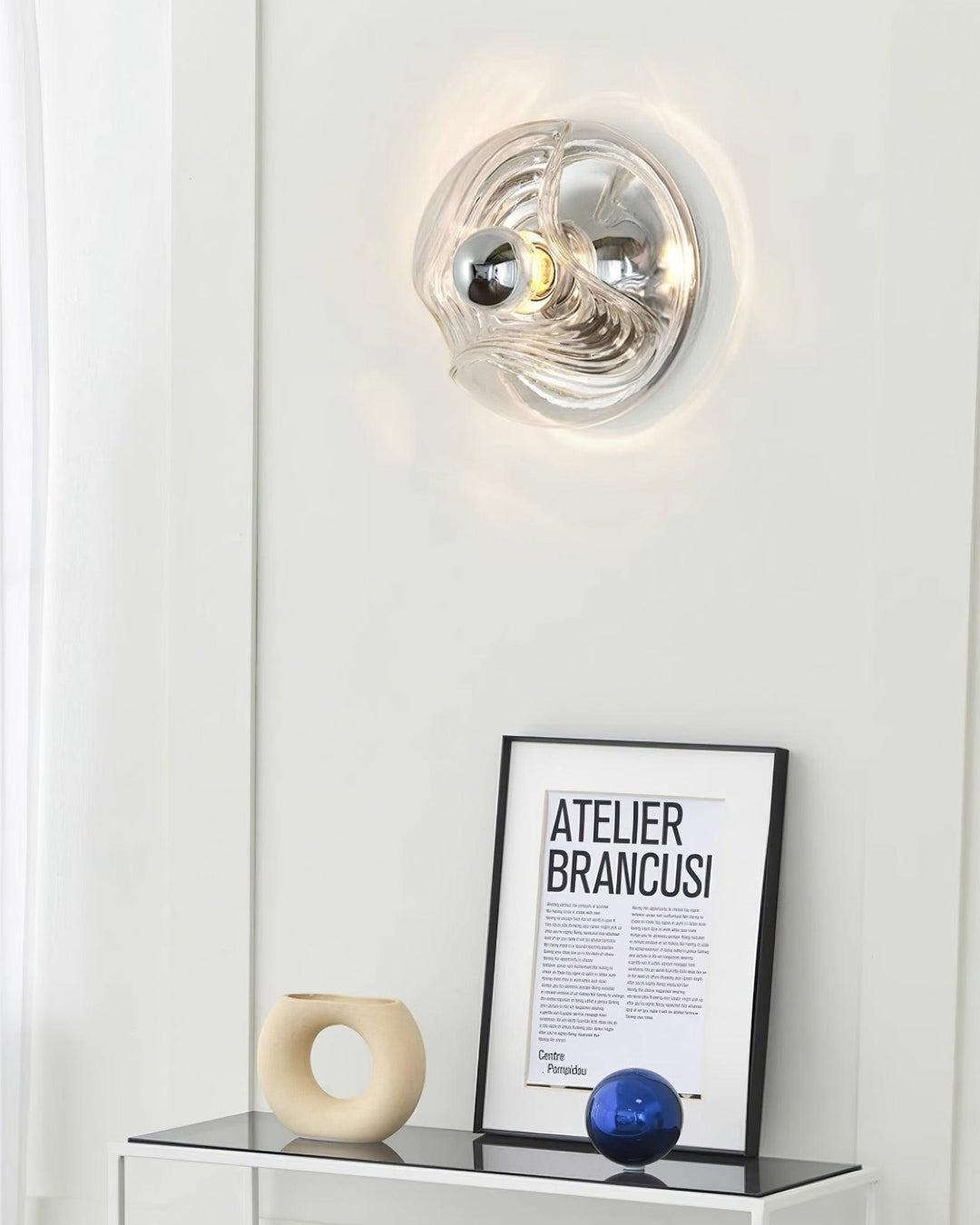 Applique Murale Tourbillon Texture Clair Ambre Gris Fumé Moderne - Neutralighting