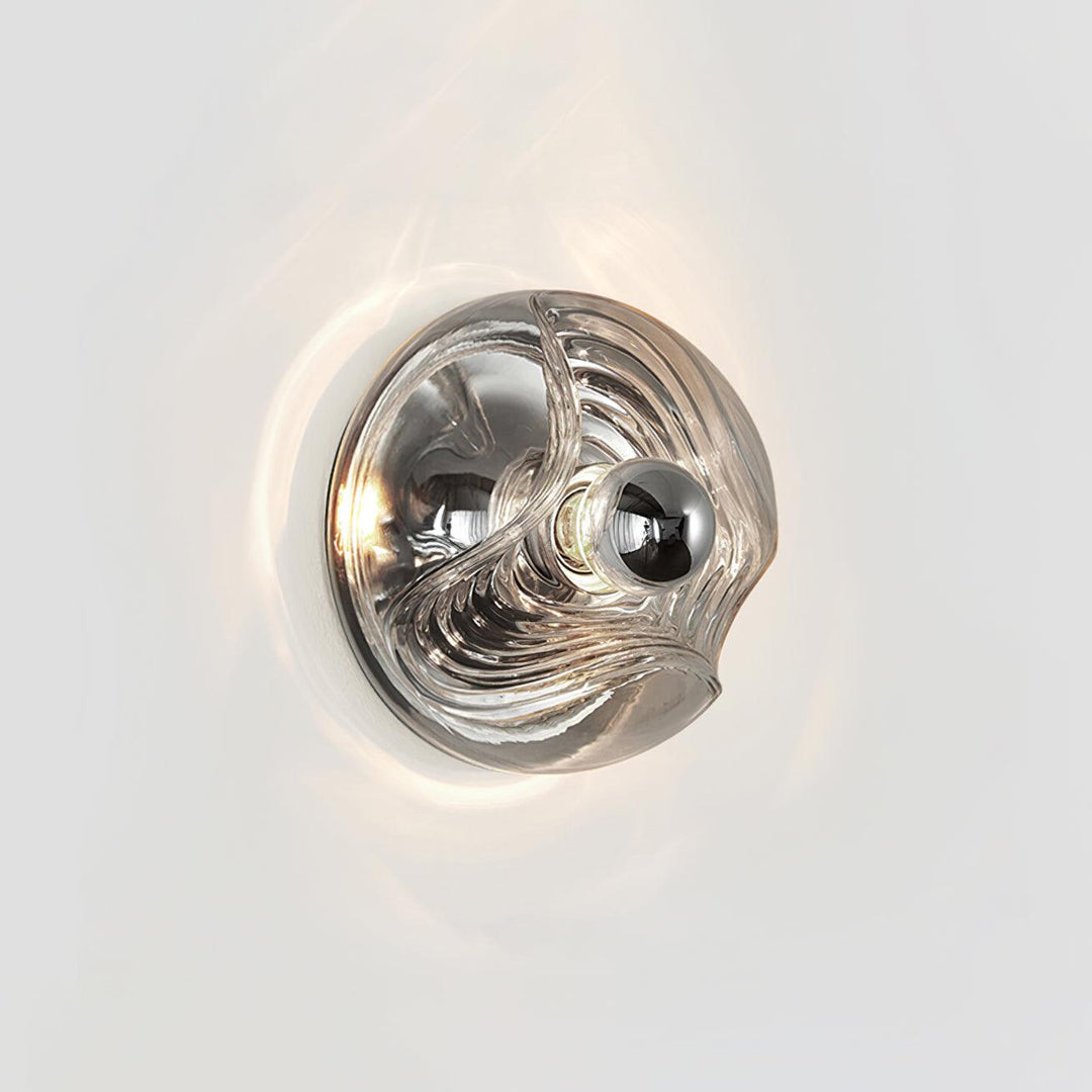 Applique Murale Tourbillon Texture Clair Ambre Gris Fumé Moderne - Neutralighting