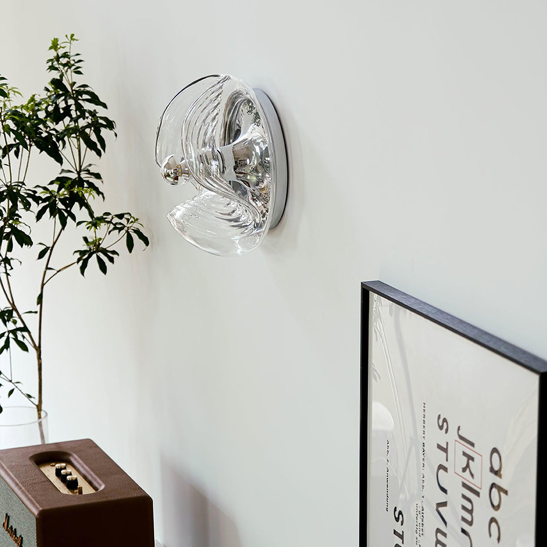 Applique Murale Tourbillon Texture Clair Ambre Gris Fumé Moderne - Neutralighting