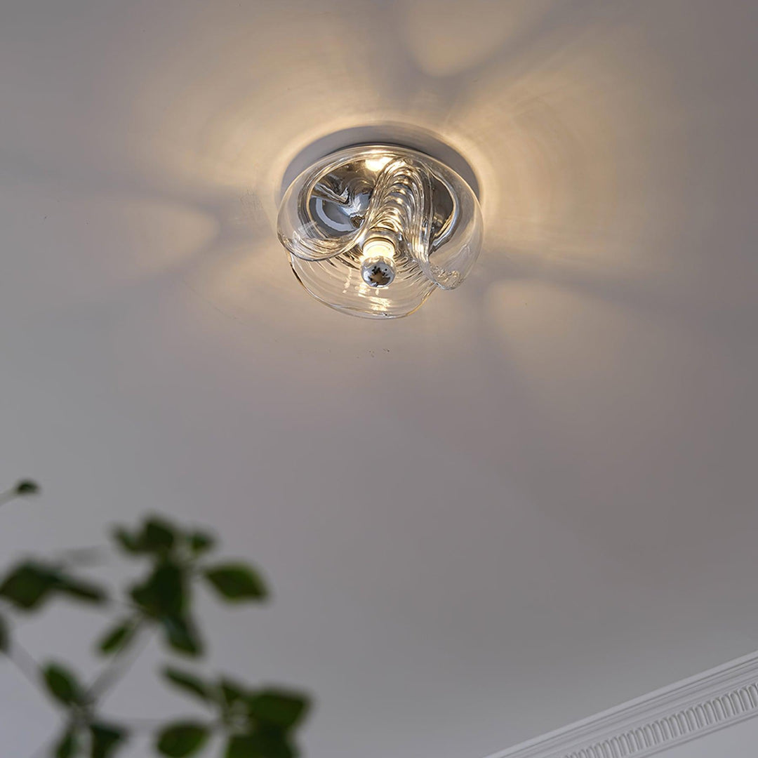 Applique Murale Tourbillon Texture Clair Ambre Gris Fumé Moderne - Neutralighting