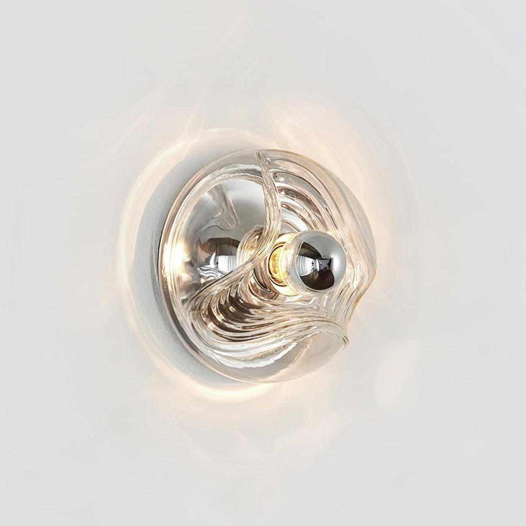 Applique Murale Tourbillon Texture Clair Ambre Gris Fumé Moderne - Neutralighting
