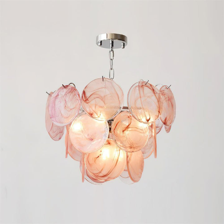 Lelaina Lustre Cascade en Verre Soufflé à la Main - Neutralighting
