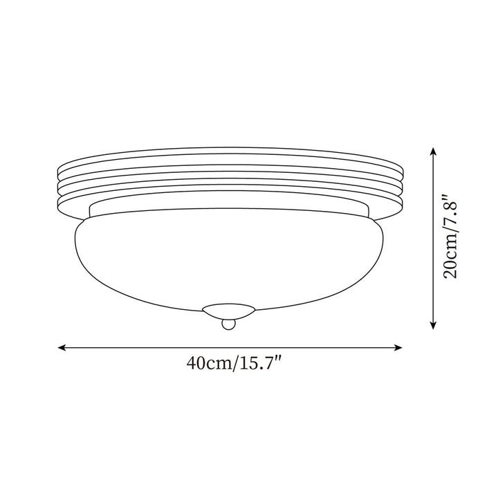 Plafonnier Baldaquin Verre Ombre Classique Rond Moderne - Neutralighting
