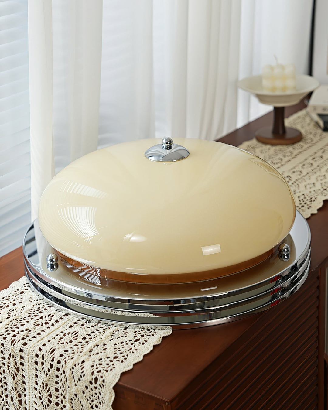 Plafonnier Baldaquin Verre Ombre Classique Rond Moderne - Neutralighting