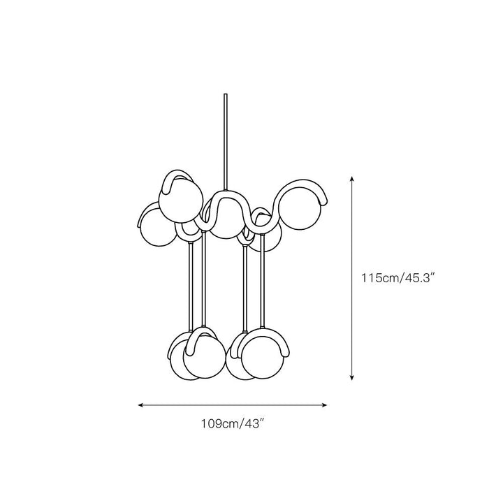 Chandelier en Verre et Laiton Art Créativité Élégance Eurvinen - Neutralighting
