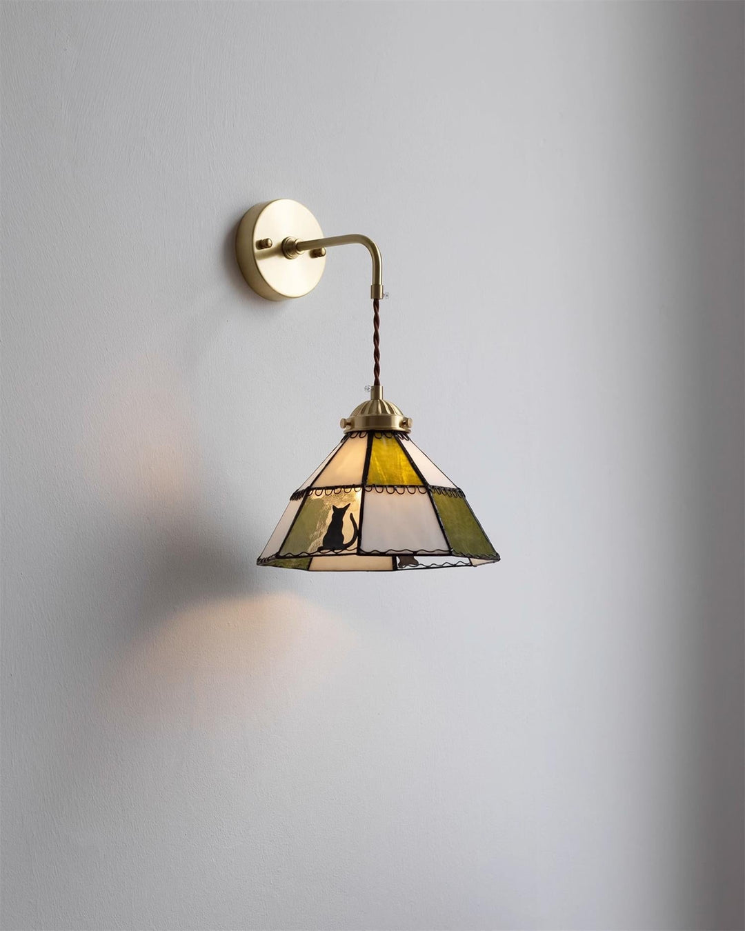 Tiffany Applique Murale Laiton Vert - Neutralighting