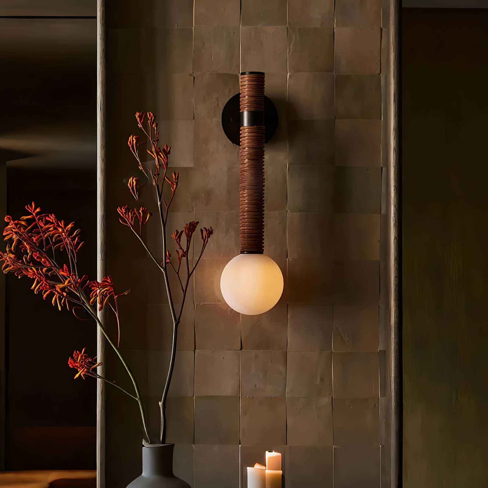 Sylvia Verre 12cm Noir LED