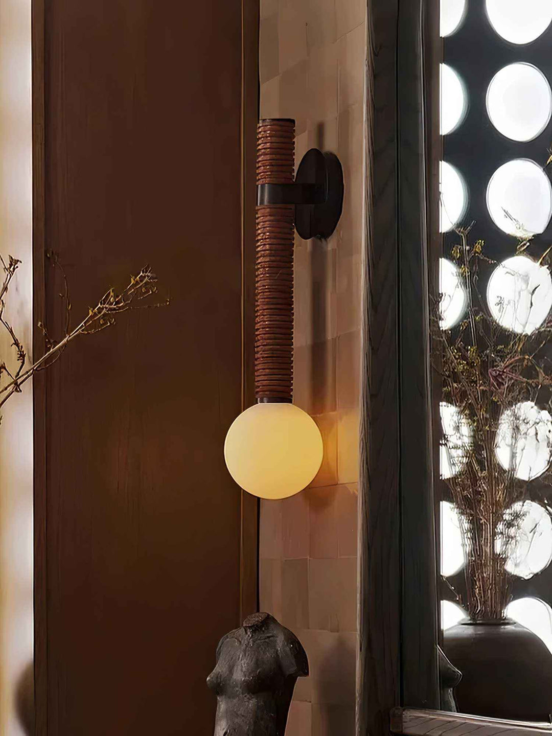 Sylvia Verre 12cm Noir LED