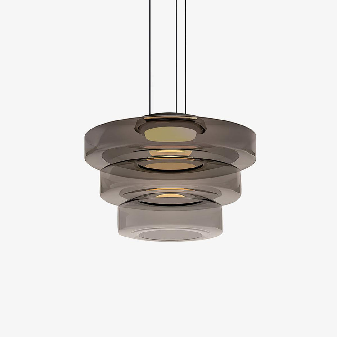 Lustra Suspension en Verre à Cercles Multi-Niveaux - Neutralighting