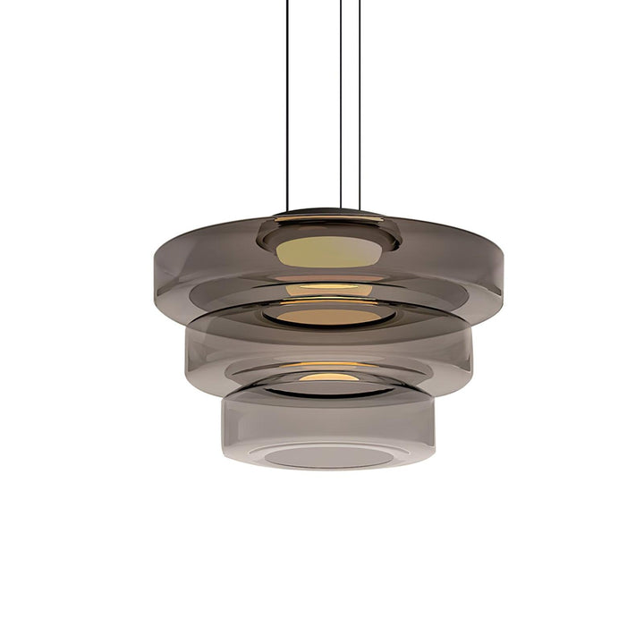 Lustra Suspension en Verre à Cercles Multi-Niveaux - Neutralighting