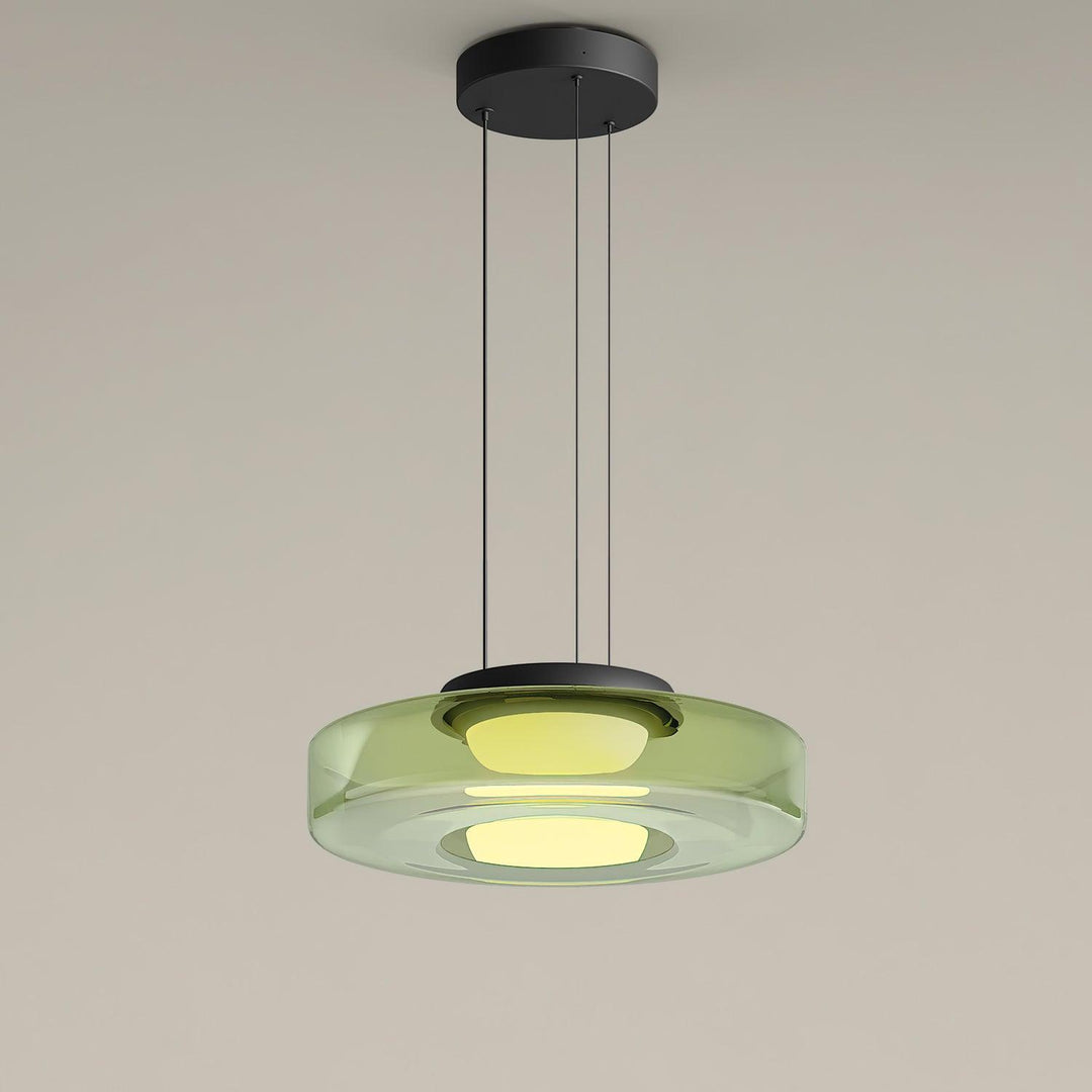 Lustra Suspension en Verre à Cercles Multi-Niveaux - Neutralighting
