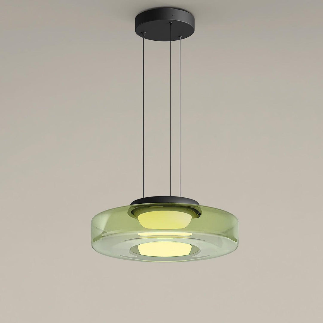 Lustra Suspension en Verre à Cercles Multi-Niveaux - Neutralighting