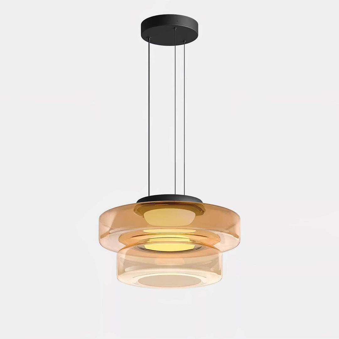 Lustra Suspension en Verre à Cercles Multi-Niveaux - Neutralighting