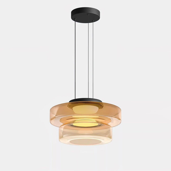 Lustra Suspension en Verre à Cercles Multi-Niveaux - Neutralighting